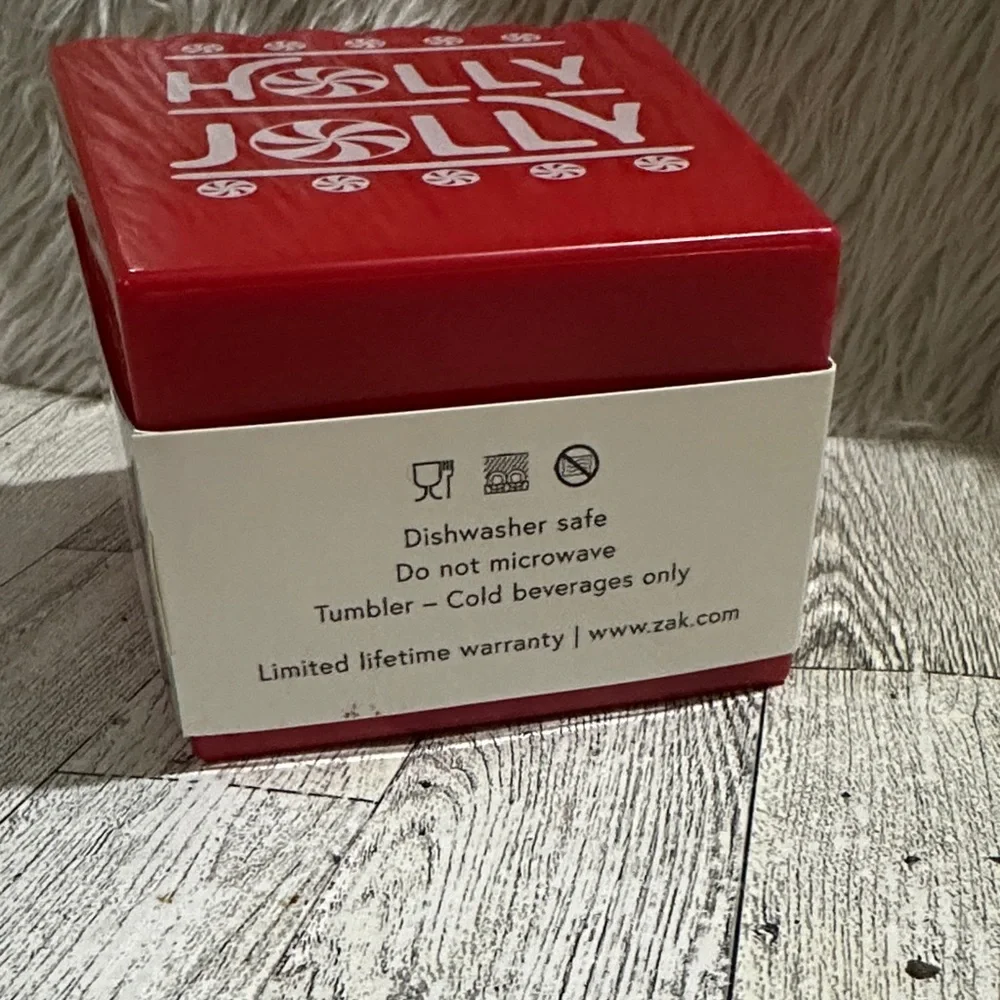 Target Red and White Holiday Container